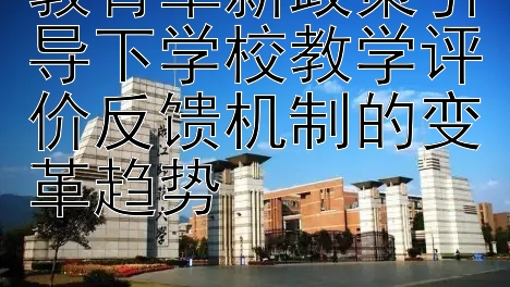 教育革新政策引导下学校教学评价反馈机制的变革趋势